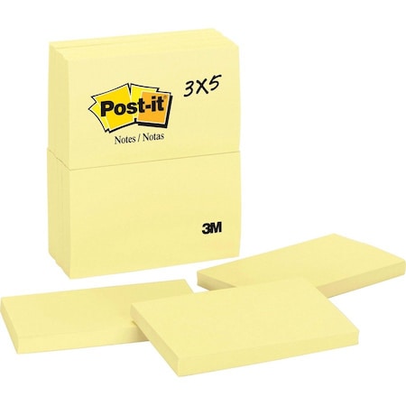 Post-It Note, Post-It, 3X5, 12Pk, Ca Pk MMM655YW